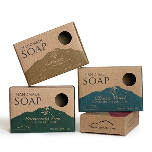 Custom designed bright soap boxes