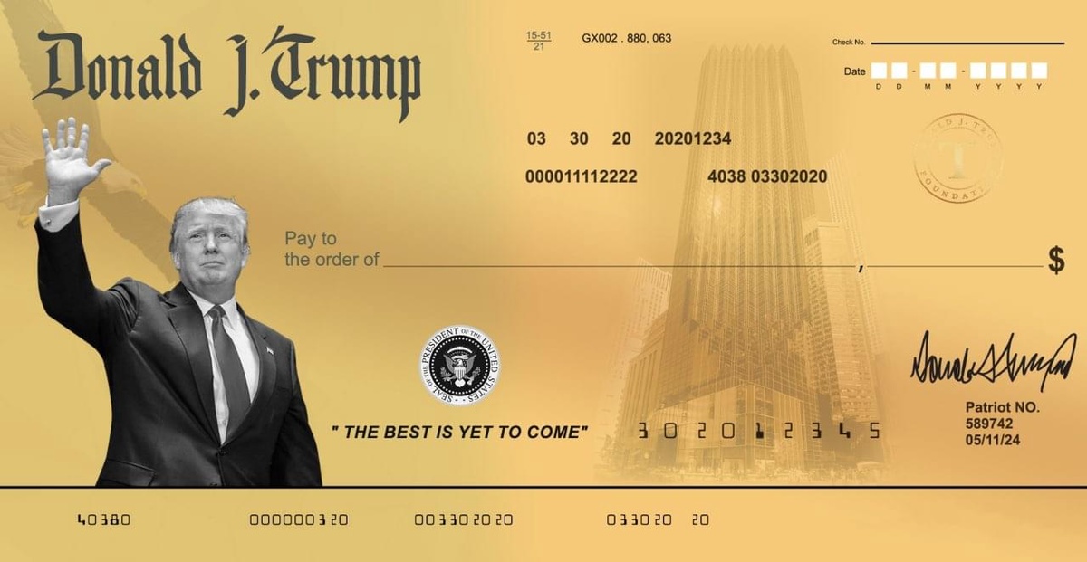 Golden Trump Check - Golden Trump Check Is Waiting To Be In Your Hands – Official Reviews