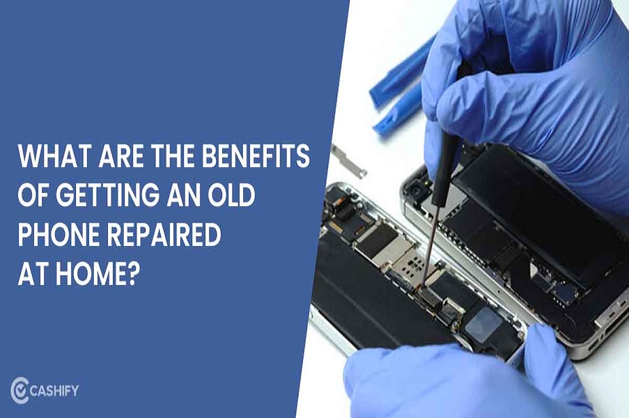 What are the benefits of getting an old phone repaired at home?