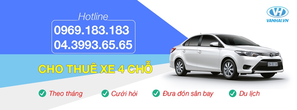 Thuê xe 4 chỗ giá rẻ nhất của công ty Vân Hải