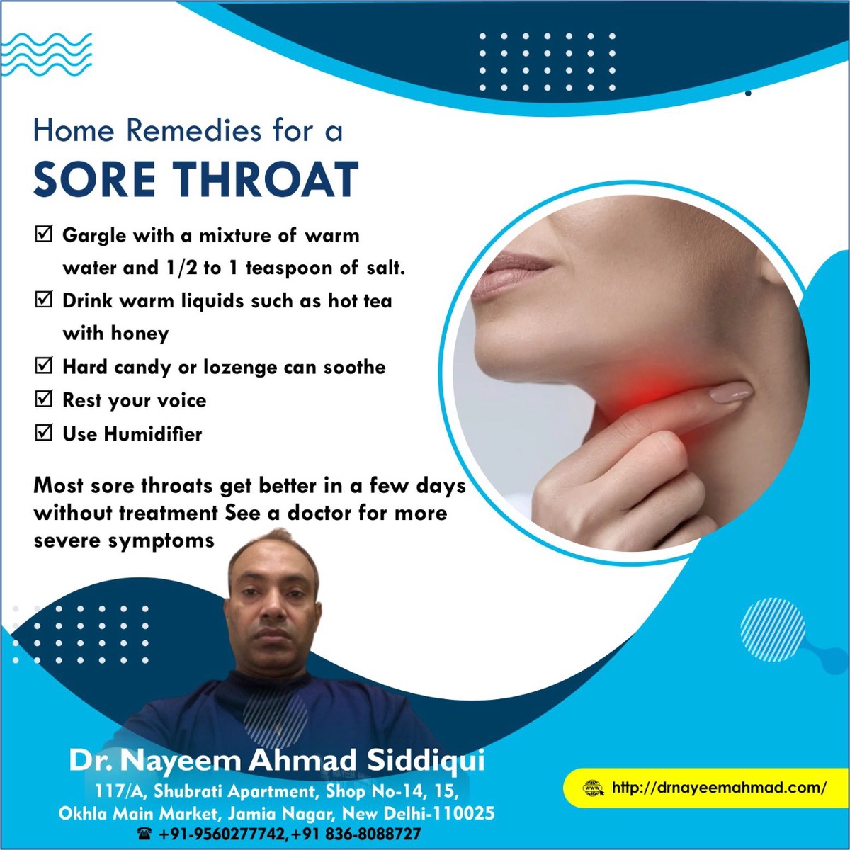 How to manage during a throat infection