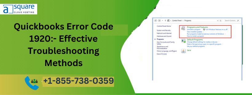 Quickbooks Error Code 1920:- Effective Troubleshooting Methods