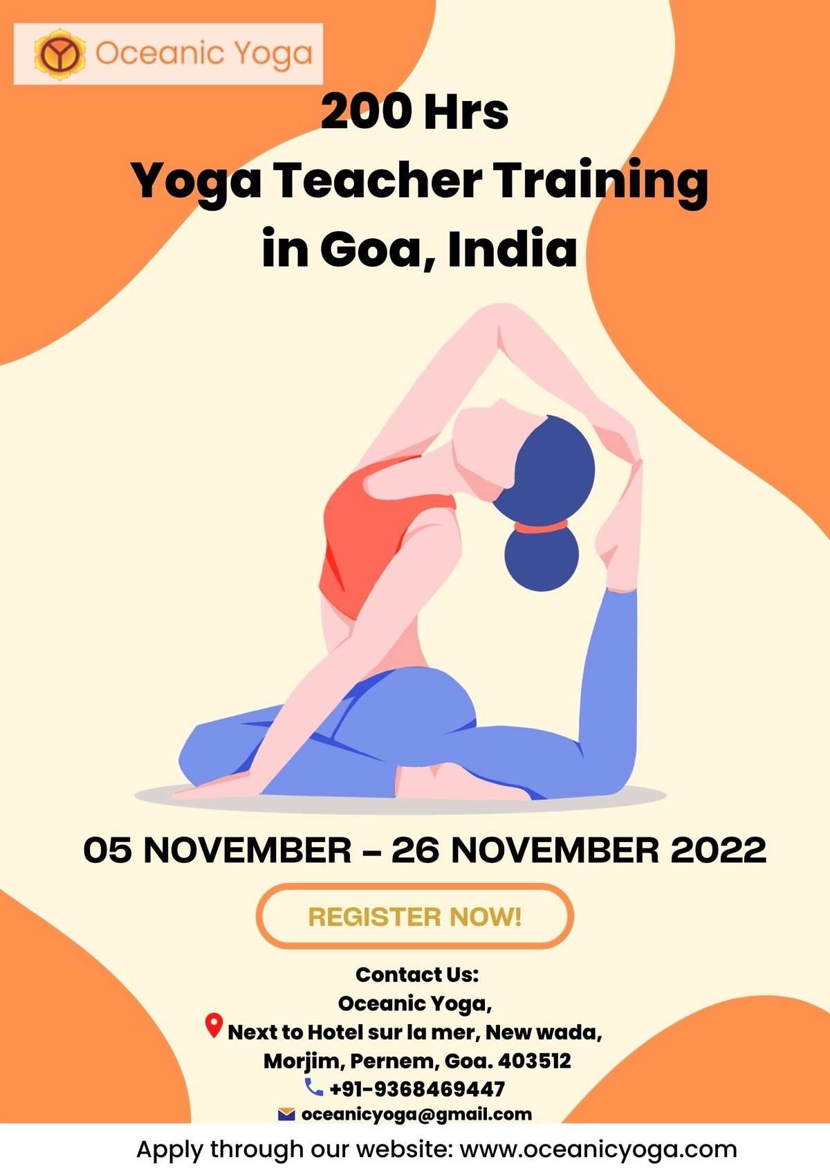Select a 200-hour yoga teacher training course in India