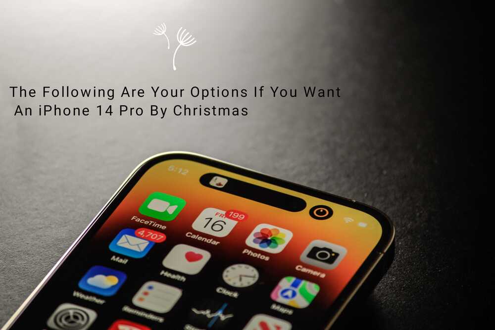 The Following Are Your Options If You Want An iPhone 14 Pro By Christmas.