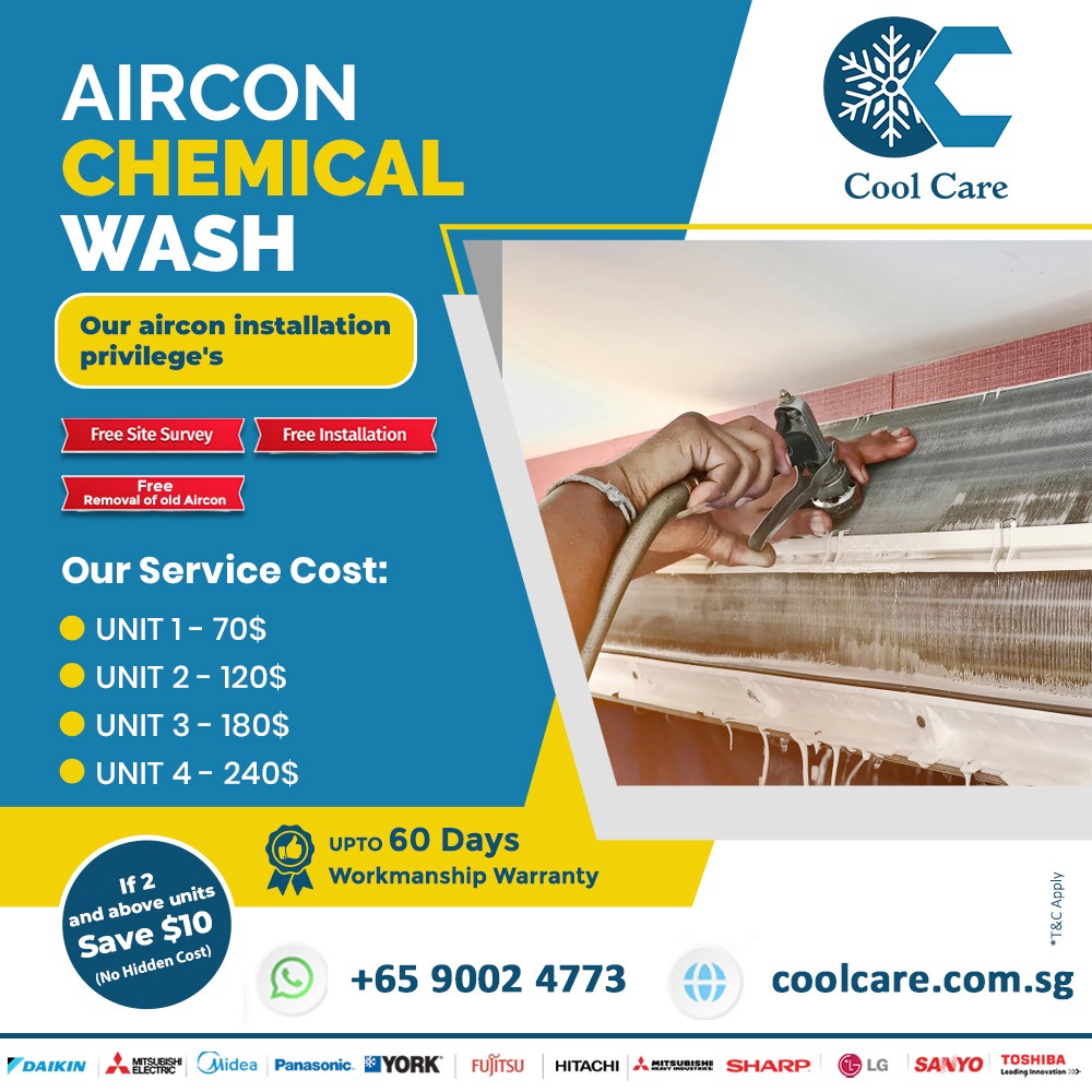 Why aircon chemical wash is most important in Singapore