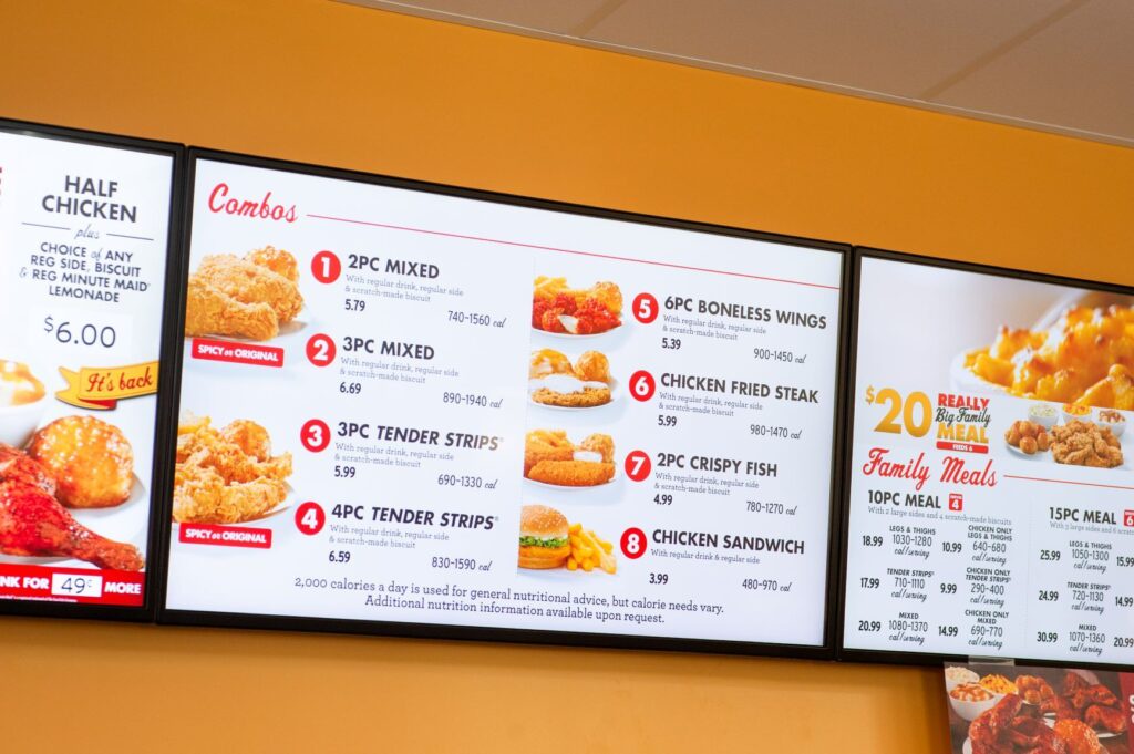 DIGITAL MENU BOARD FOR BUSINESSES