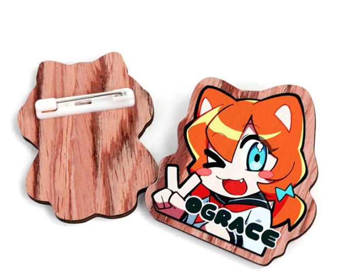 Vograce custom wooden pins stickers and its necessary element