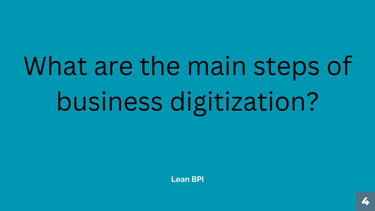 What are the main steps of business digitization?