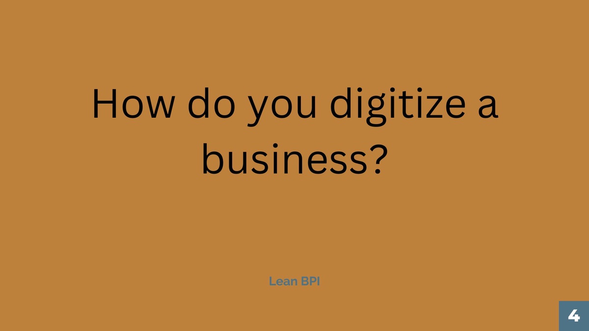How do you digitize a business?