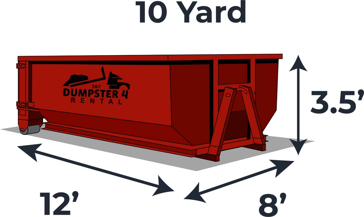 Dimension and Requirement of a 10 Yard Dumpster Riverside?