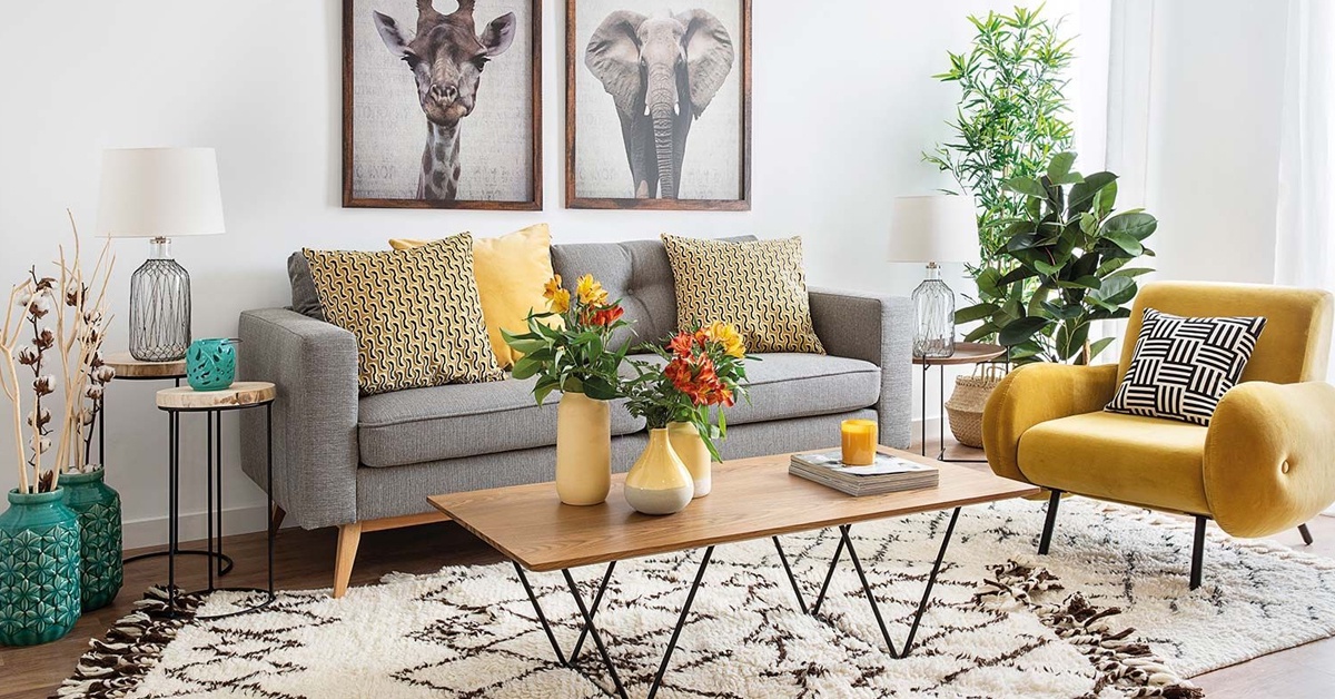 Create a cosy atmosphere in your living room with a sofa rug.