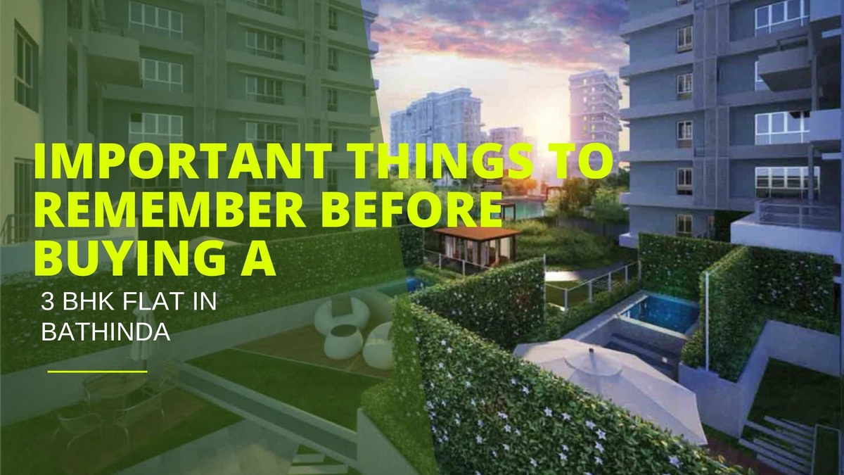 Important Things to Remember Before Buying a 3 BHK Flat in Bathinda