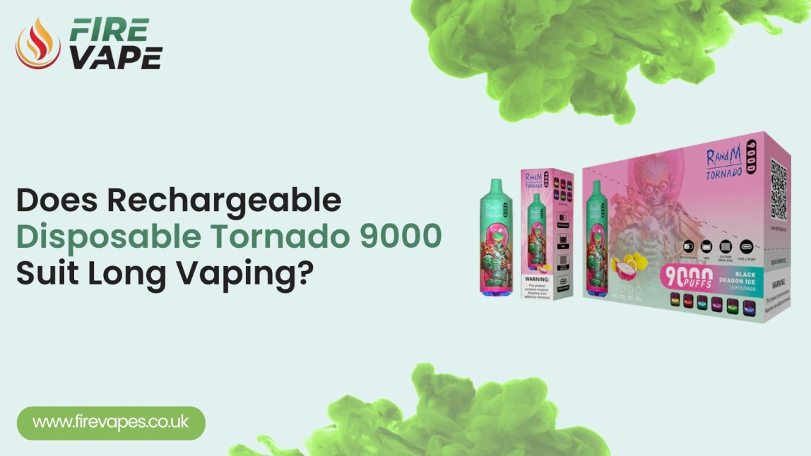 Does Rechargeable Disposable Tornado 9000 Suit Long Vaping?