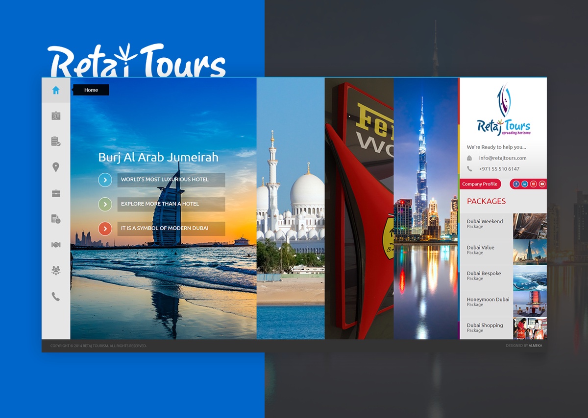 WEBSITE DESIGN FOR A DUBAI TRAVEL AGENCY
