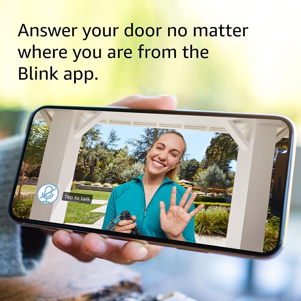 Blink Video Doorbell  Two-way audio, HD video, motion and chime app alerts and Alexa enabled