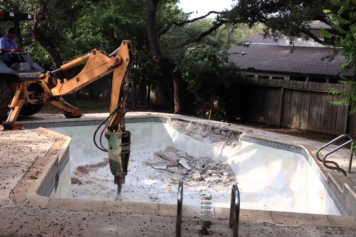 The Steps to Removing a Gunite Pool