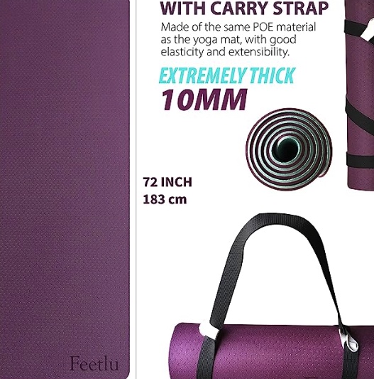 Feetlu Yoga Mat - Elevate Your Yoga Practice with Comfort and Stability!