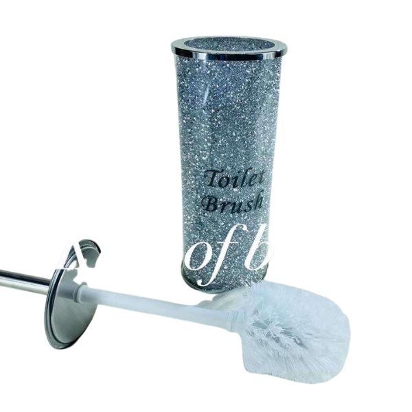 Introducing the Glamorous Crushed Diamond Toilet Brush Set Elevate Your Bathroom Experience