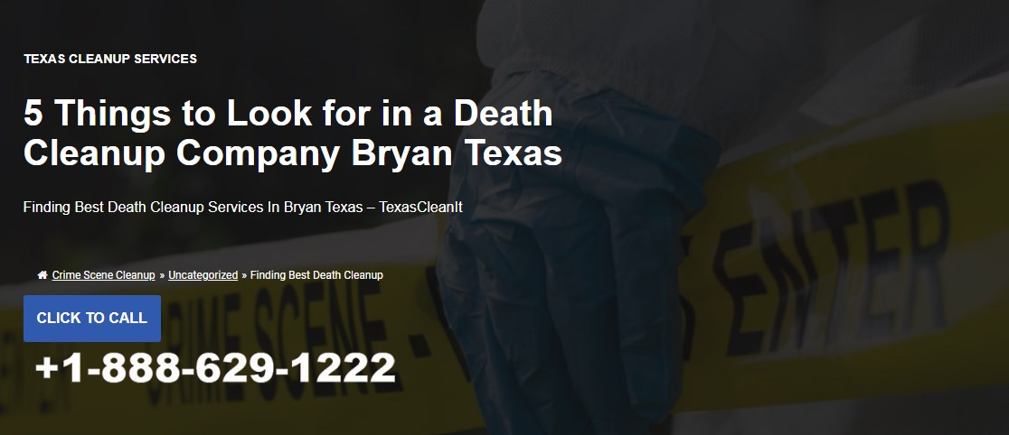 5 Things to Look for in a Death Cleanup Company Bryan Texas