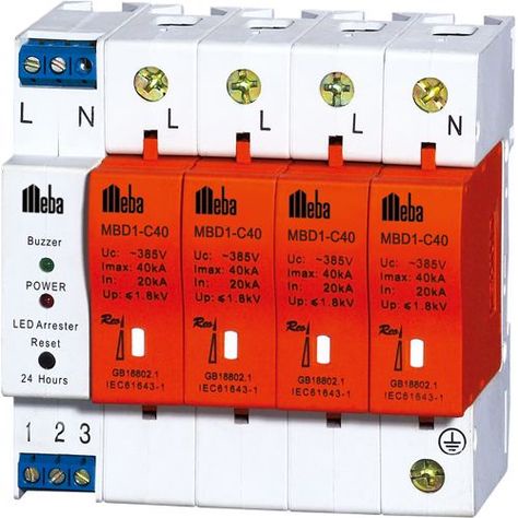 What is the operating voltage of the surge protector?