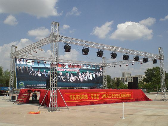Stage lighting and trussing system project for the wedding events