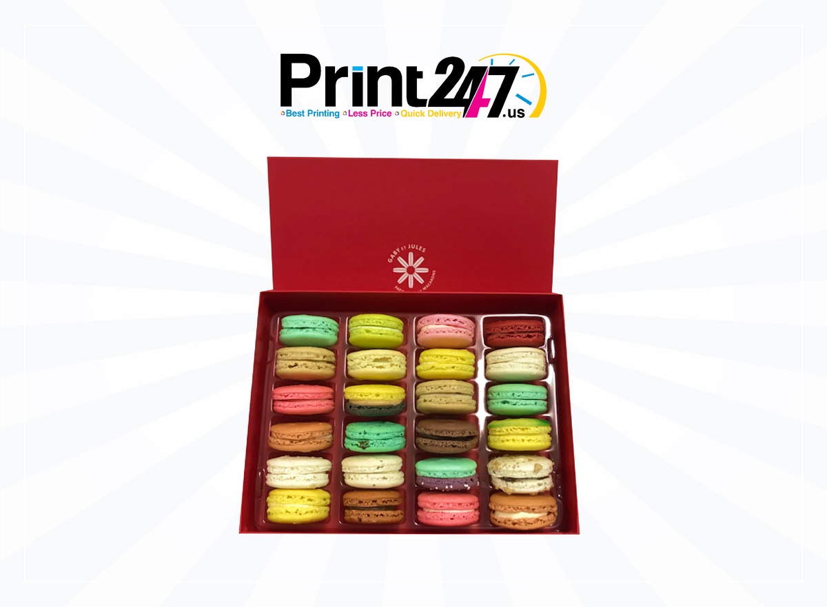 Exquisite Delights Deserve the Best: Print247's Custom Macaron Boxes