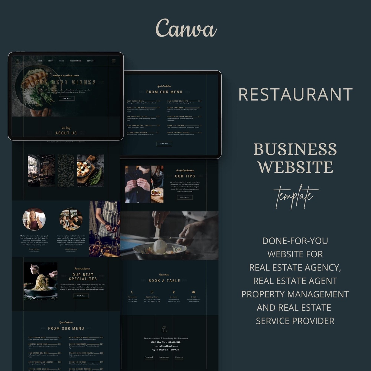 Restaurant website Template