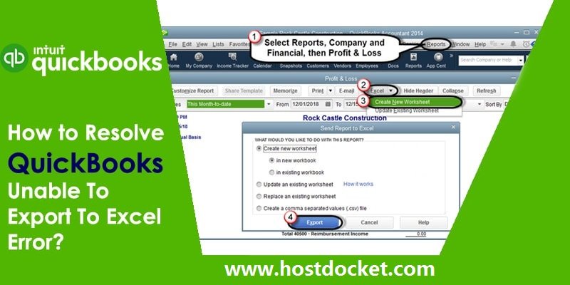 How to Rapidly Settle the Issue QuickBooks Cannot be Export to Exceed?