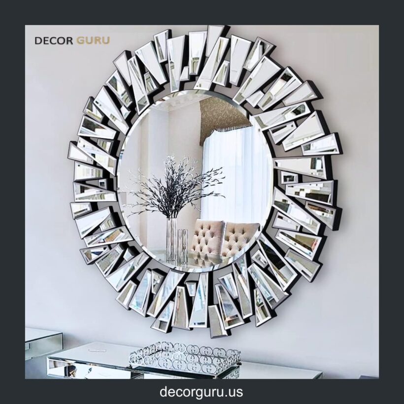 Elevate Your Home Decor with a Bevelled Edge Round Wall Mirror: Ideas from Decorguru.us
