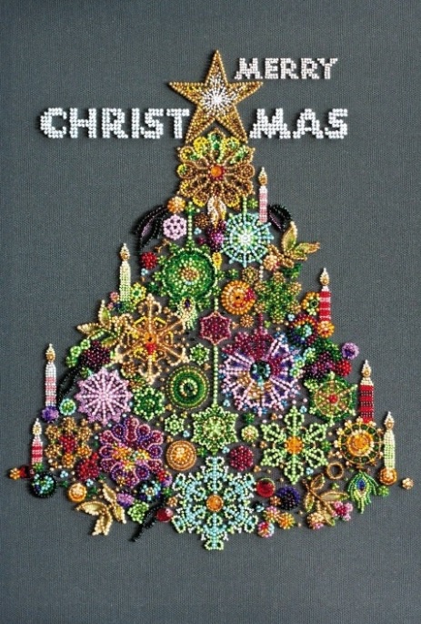 Unleash your creativity and explore the artwork this time with a Christmas bead embroidery kit