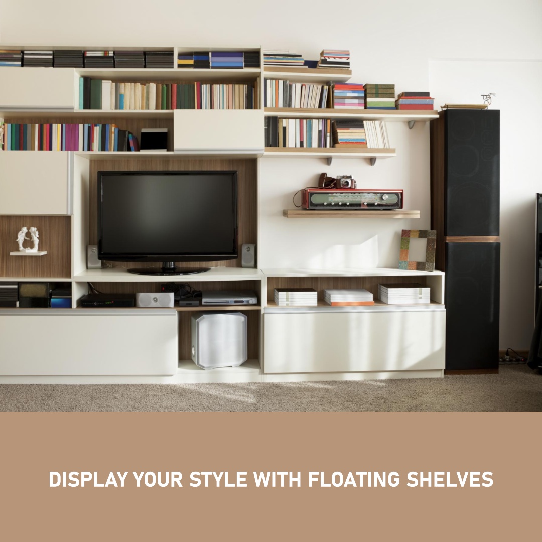 Efficiency with Floating Shelves for Home Office