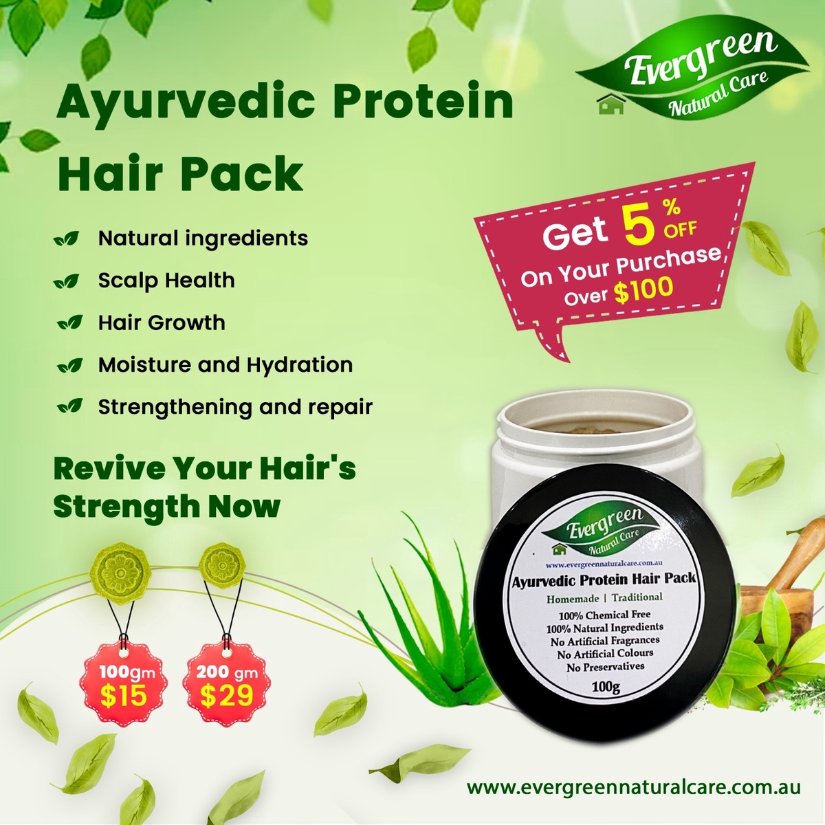Natural Radiance from Within: Transform Your Hair with Ayurvedic Protein Hair Pack