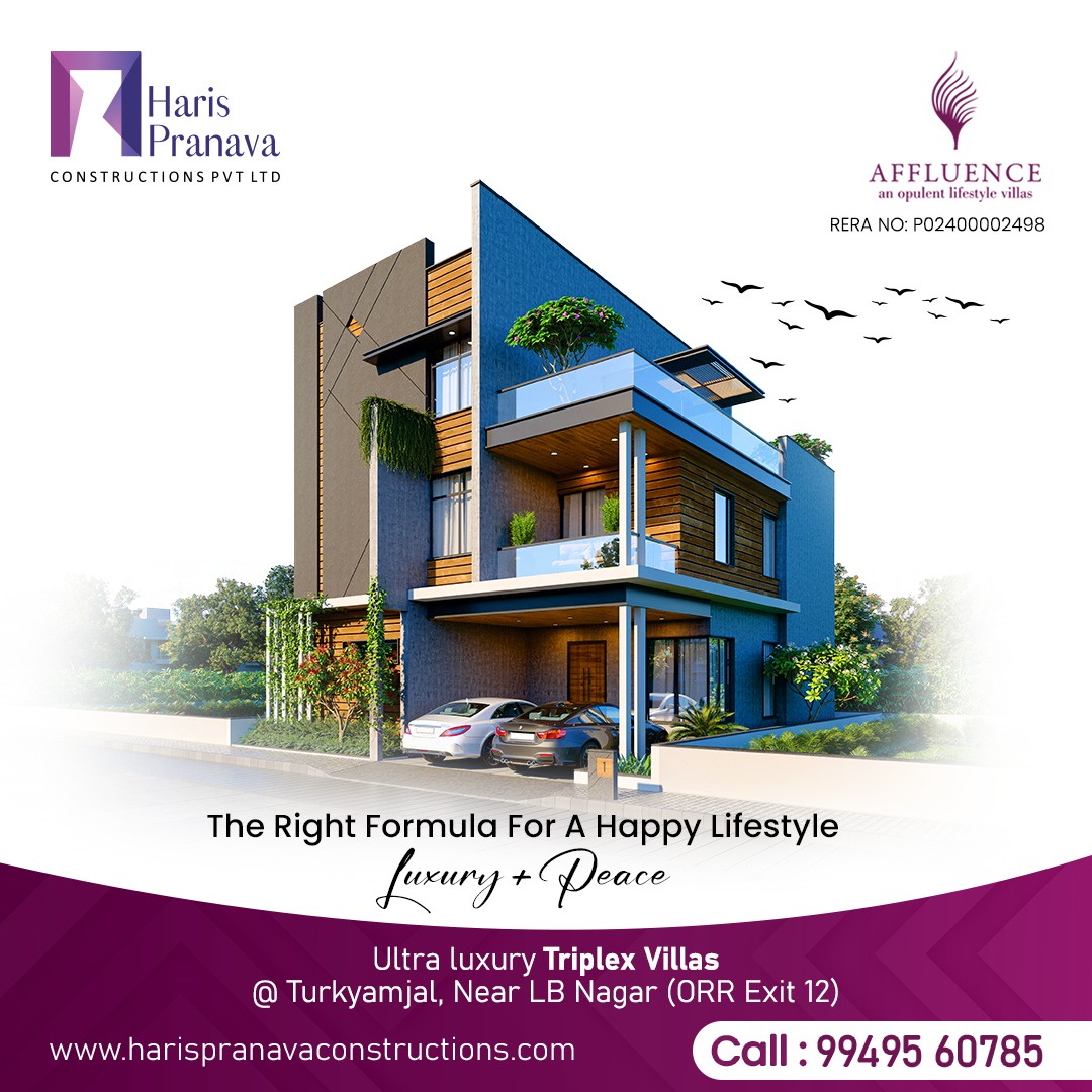Advantages of Premium Luxury Villas in Turkayamjal, Hyderabad.
