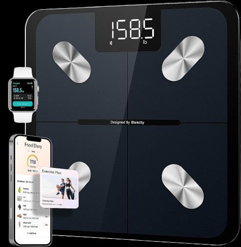 Etekcity Smart Scale Digital Weight and Body Fat, Bathroom Scales Accurate for People's Bmi Muscle, Bluetooth Electronic Body Composition Monitor Syncs...