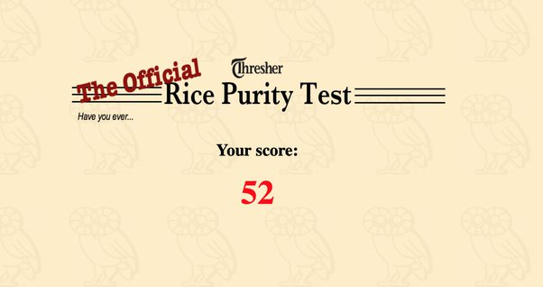 Innocence Challenge: Rice Purity Test for Teens