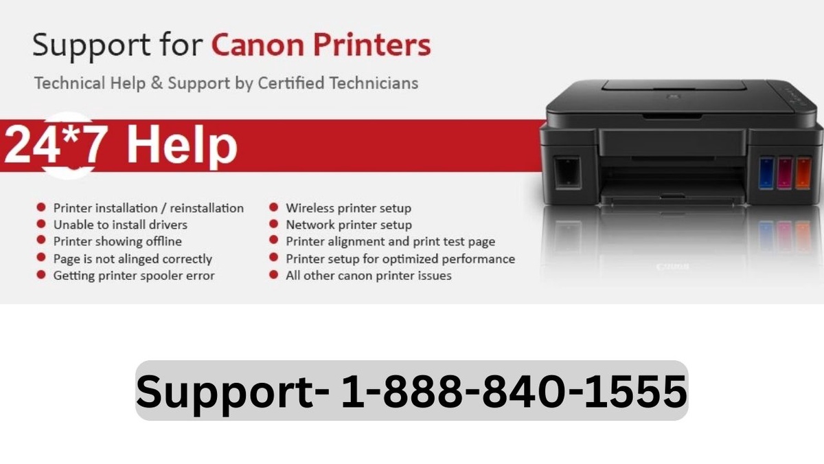 A Guided through Canon Printer Installation: Support 1-888-840-1555