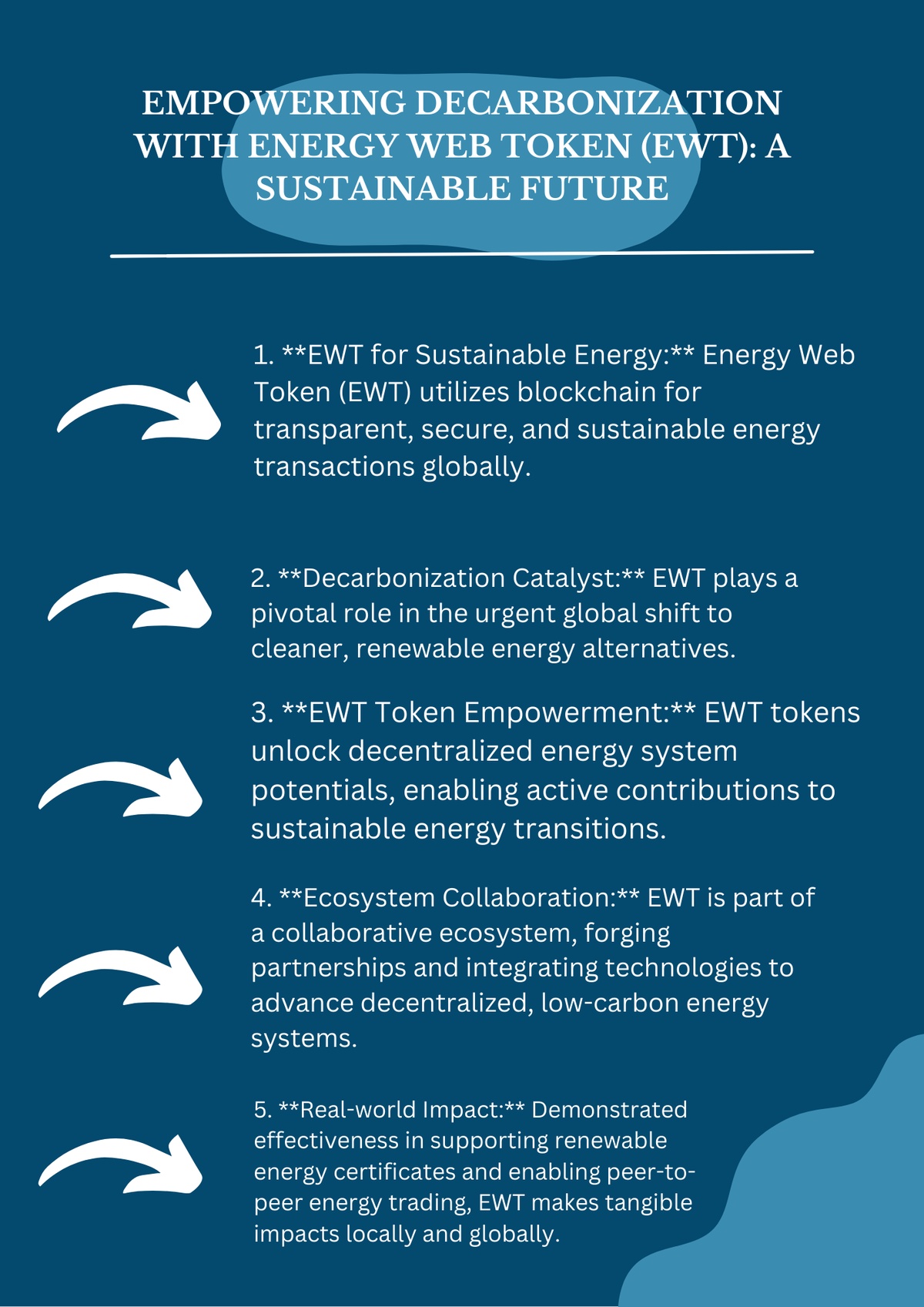 Empowering Decarbonization with Energy Web Token (EWT): A Sustainable Future