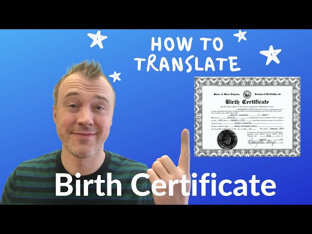 Translation Of Birth Certificate