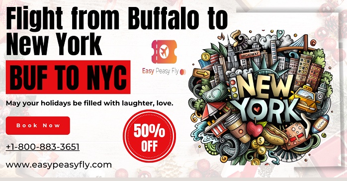 Flights from Buffalo to New York- Book Online