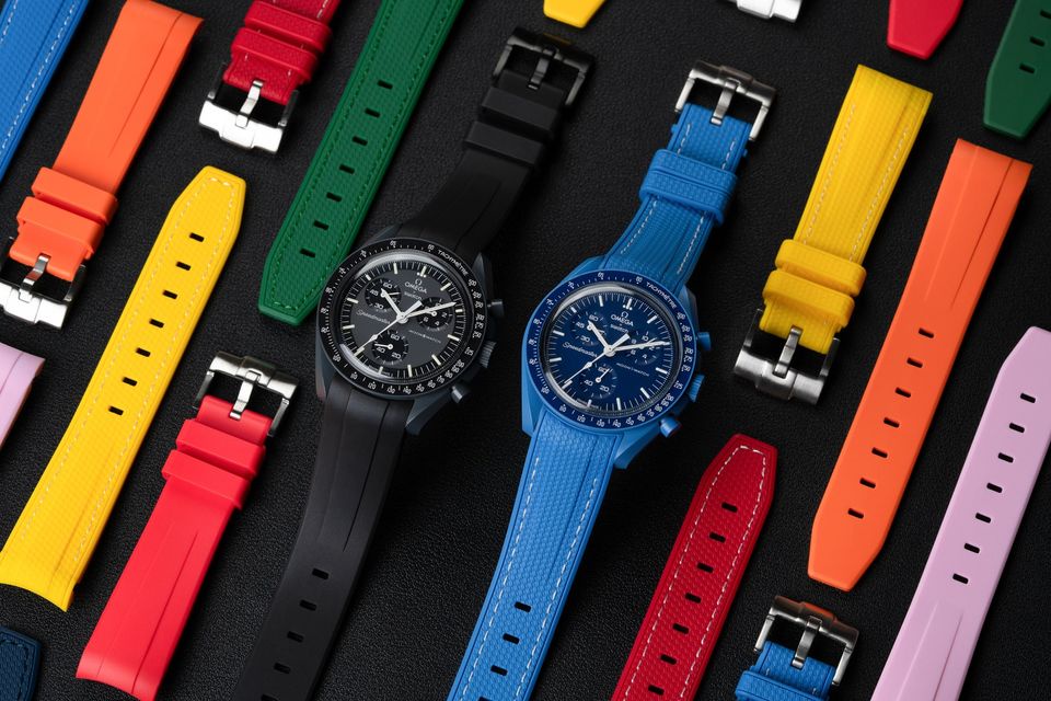 Elevate Your Omega Speedmaster: Introducing Our Vibrant Orange Rubber Watch Strap Collection