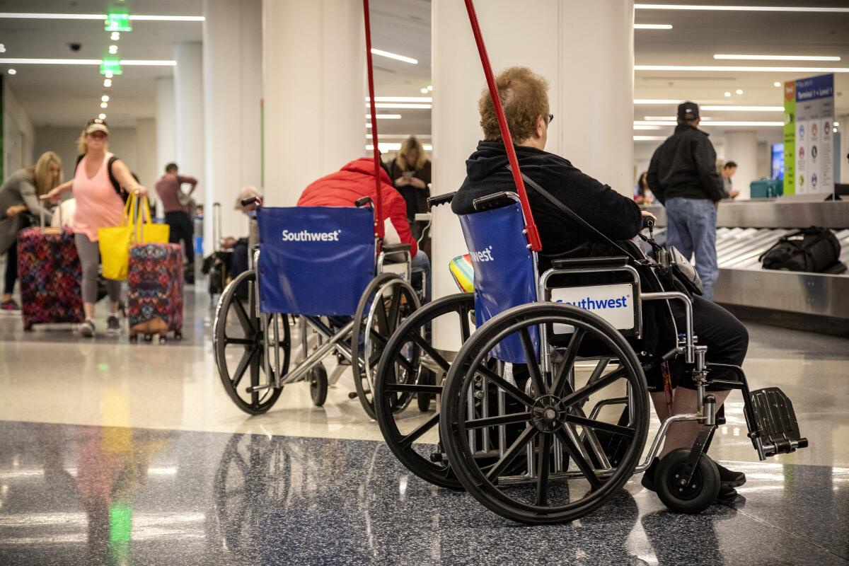 how to request wheelchair assistance on southwest airlines ?