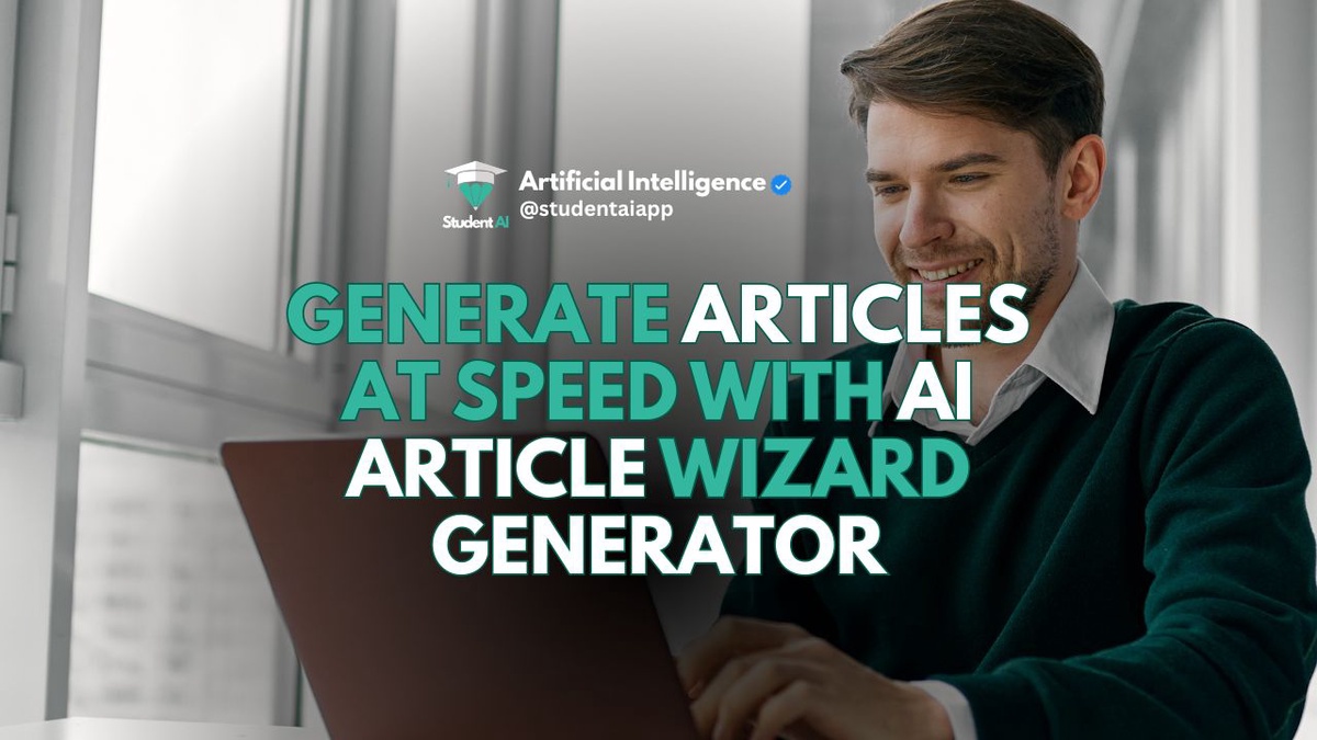 Generate Articles at speed with AI Article Wizard Generator