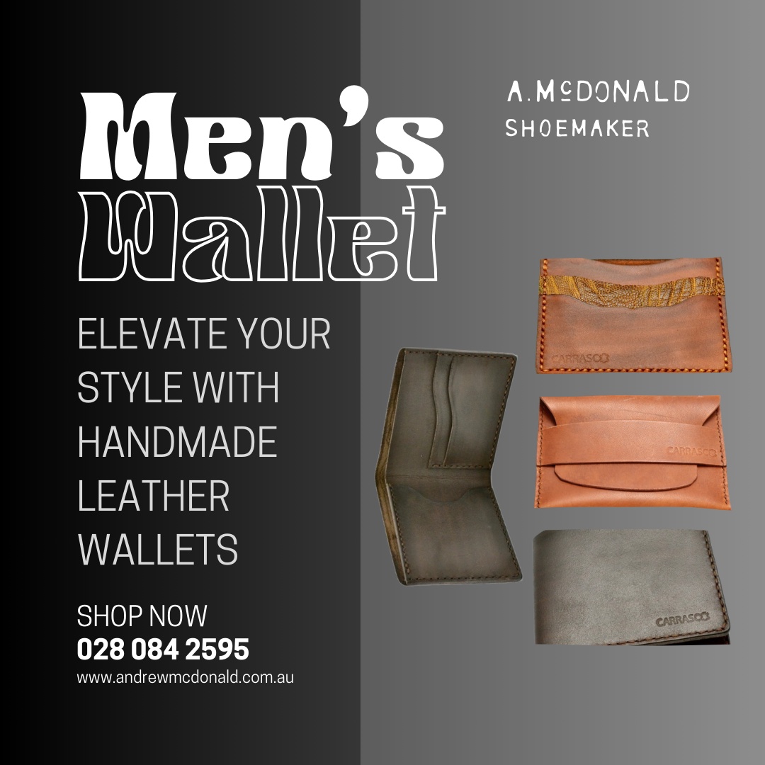 Shop Quality Handmade Leather Wallets by A. McDonald Shoemakers