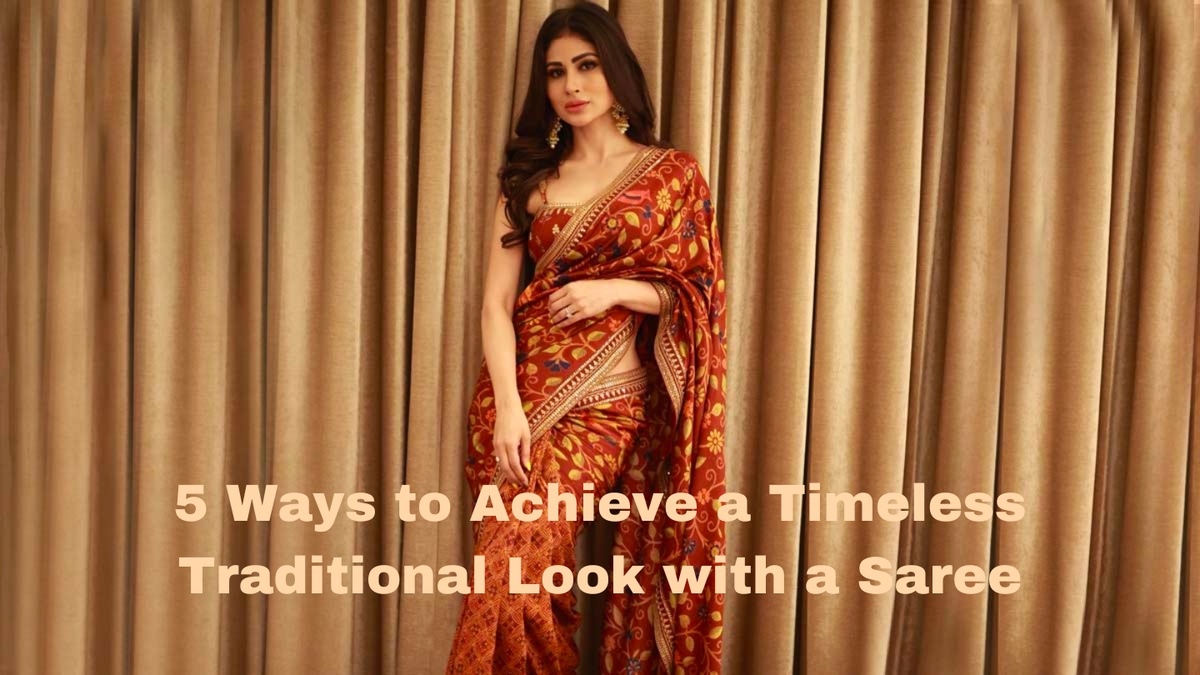 What is the traditional way of wearing a saree?