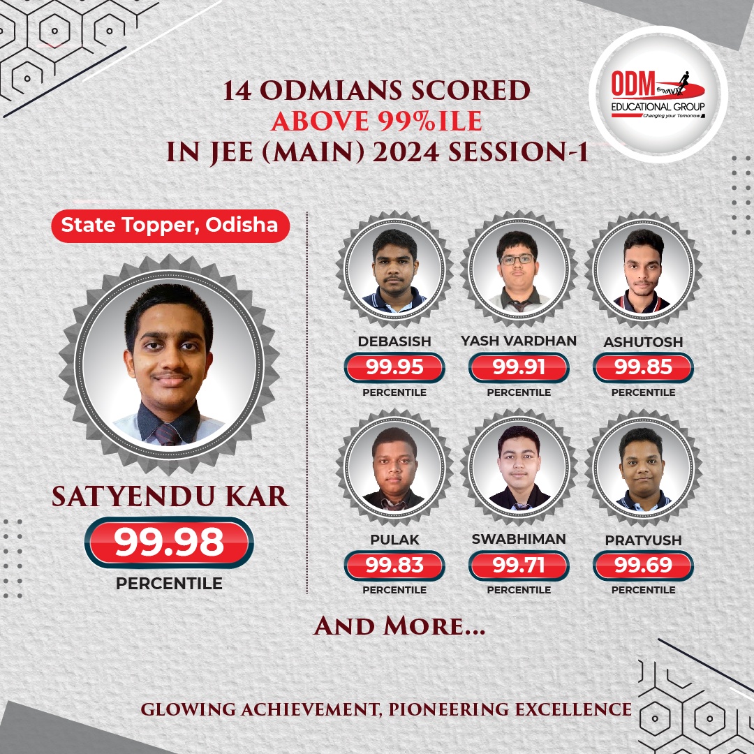 Satyendu Kar from ODM Public School Secures the State Topper Spot for the JEE Mains 2024