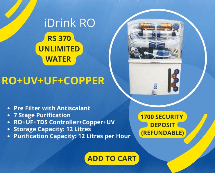 Winter Sale - Water Purifier On Rent in Hyderabad @20% Off