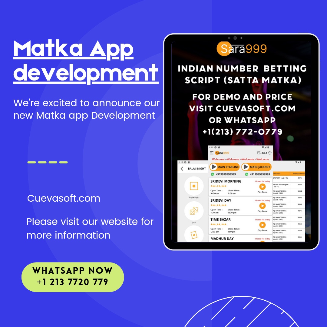 Matka App Development: A Comprehensive Guide to Creating a Winning Gaming Experience with Cuevasoft LLC