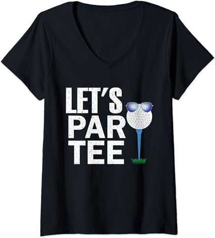 Funny Golfing Dad Lover Puns Let's Par Tee Men Joke T-Shirt