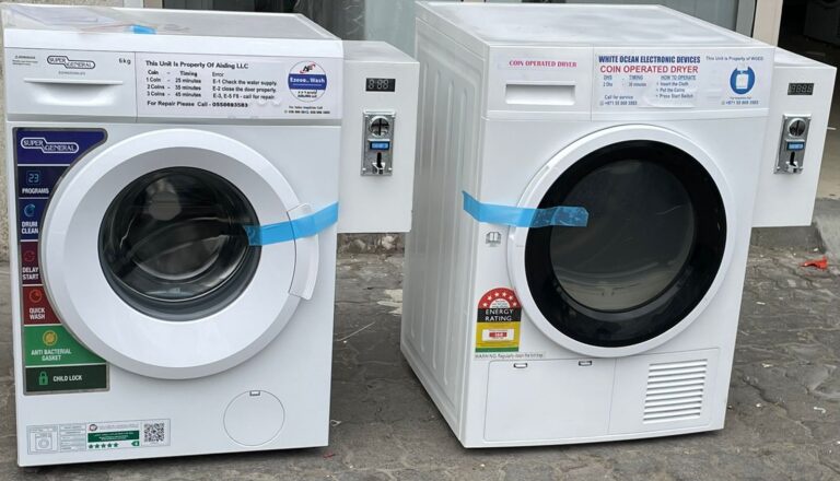 Efficiency Unleashed: White Ocean Electronic Devices - Rental Coin Washing Machines for Labor Camps in Dubai