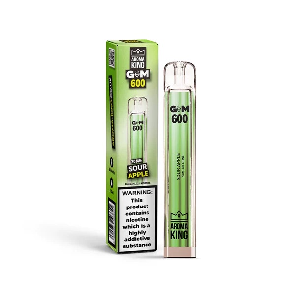 Introducing the Sour Apple Aroma King Gem 600 Disposable: A Revolution in Vaping